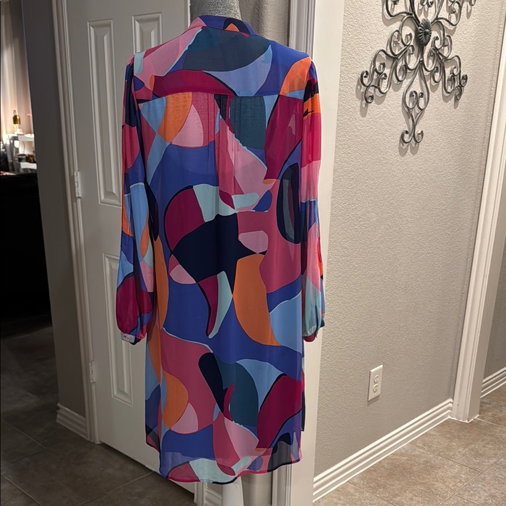 Colorful Abstract‎ Print Dress - Picture 3 of 7